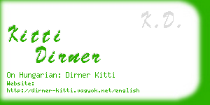 kitti dirner business card